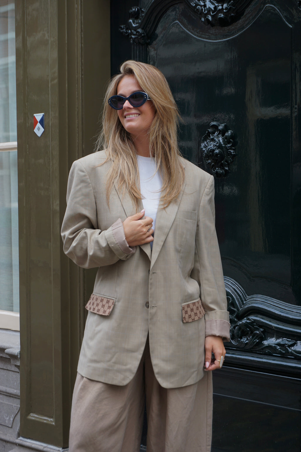 Getailleerde G pocket blazer