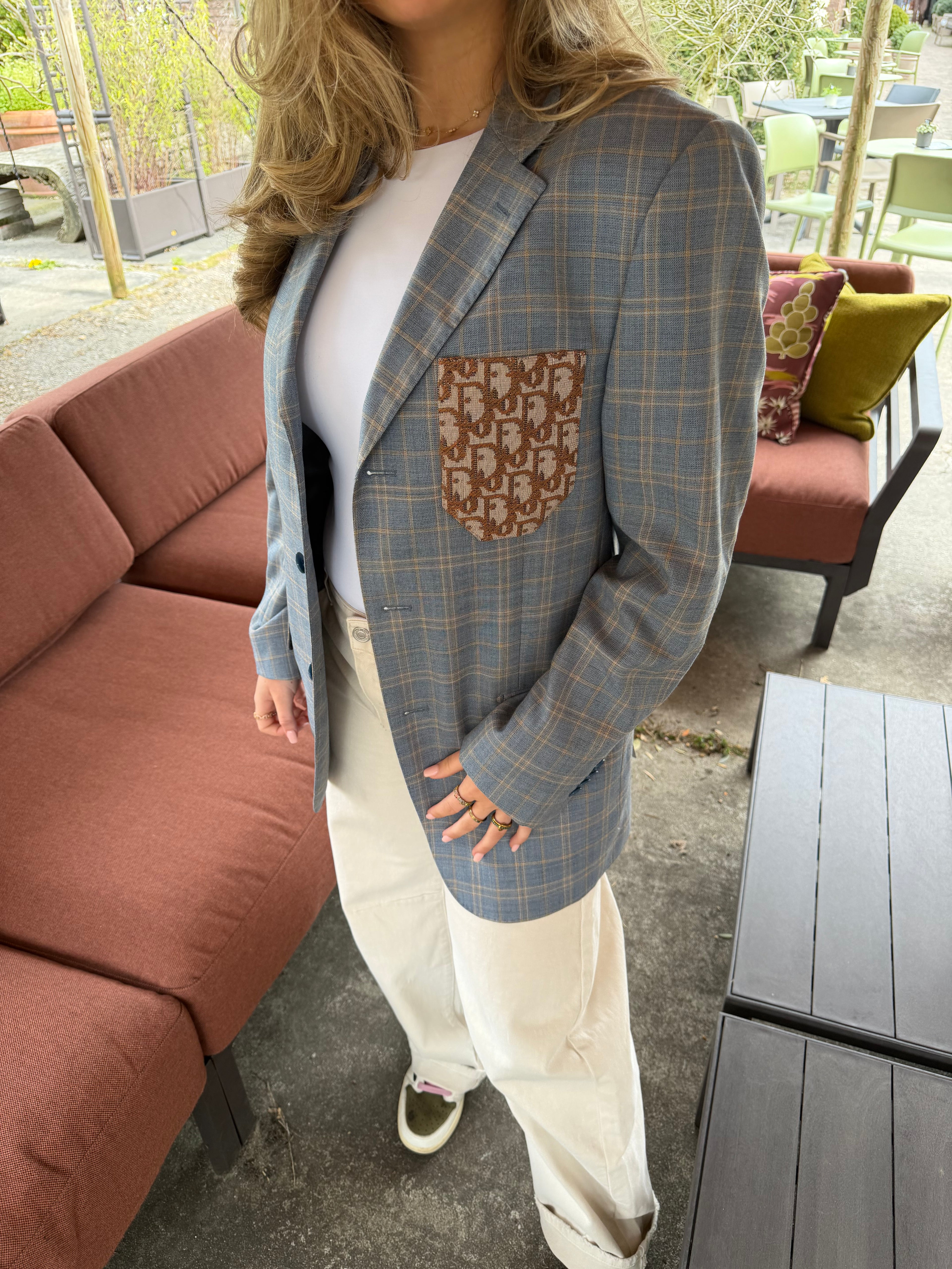 Brown D Signature Blazer