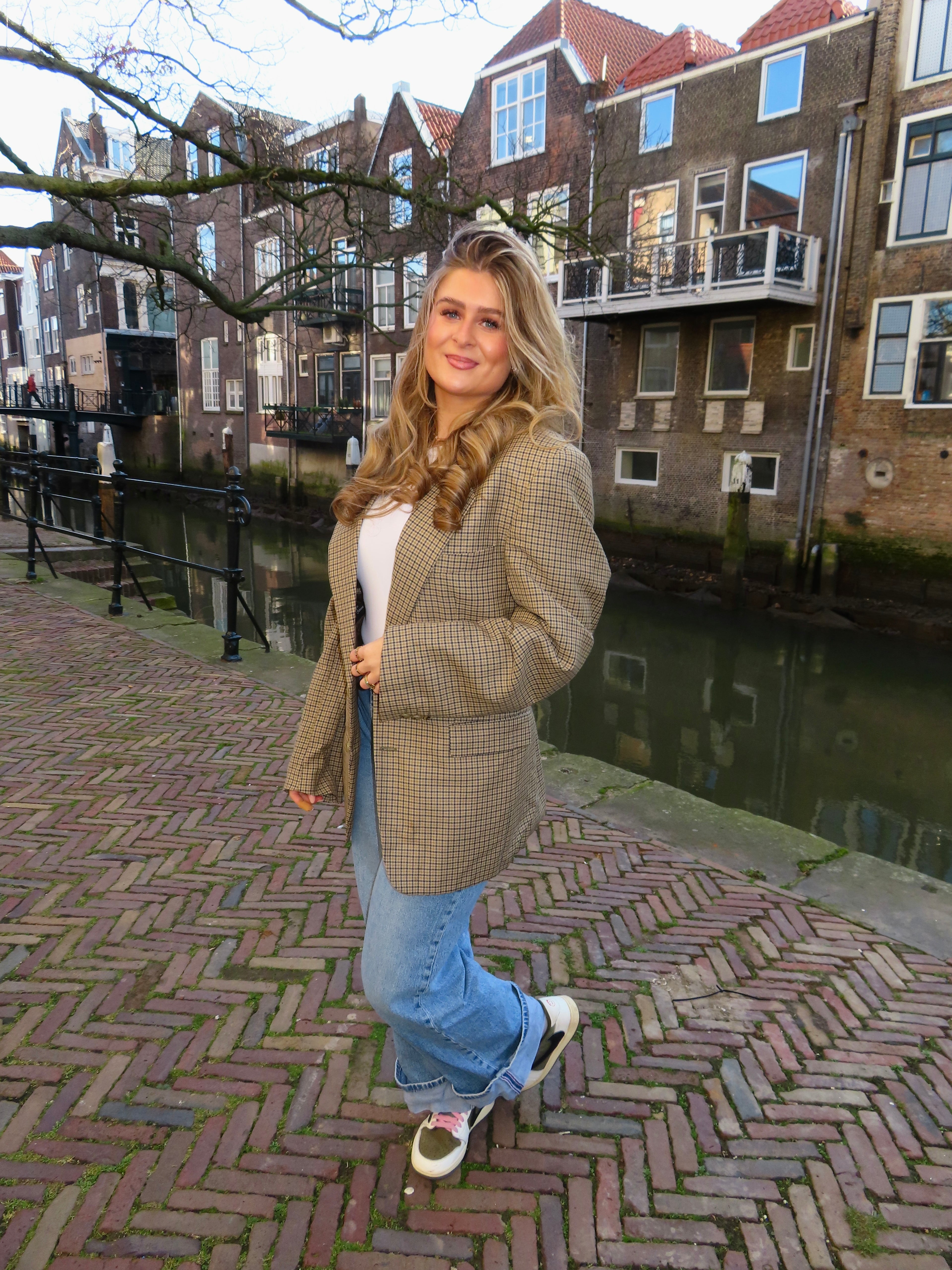 Checked & Cinched blazer