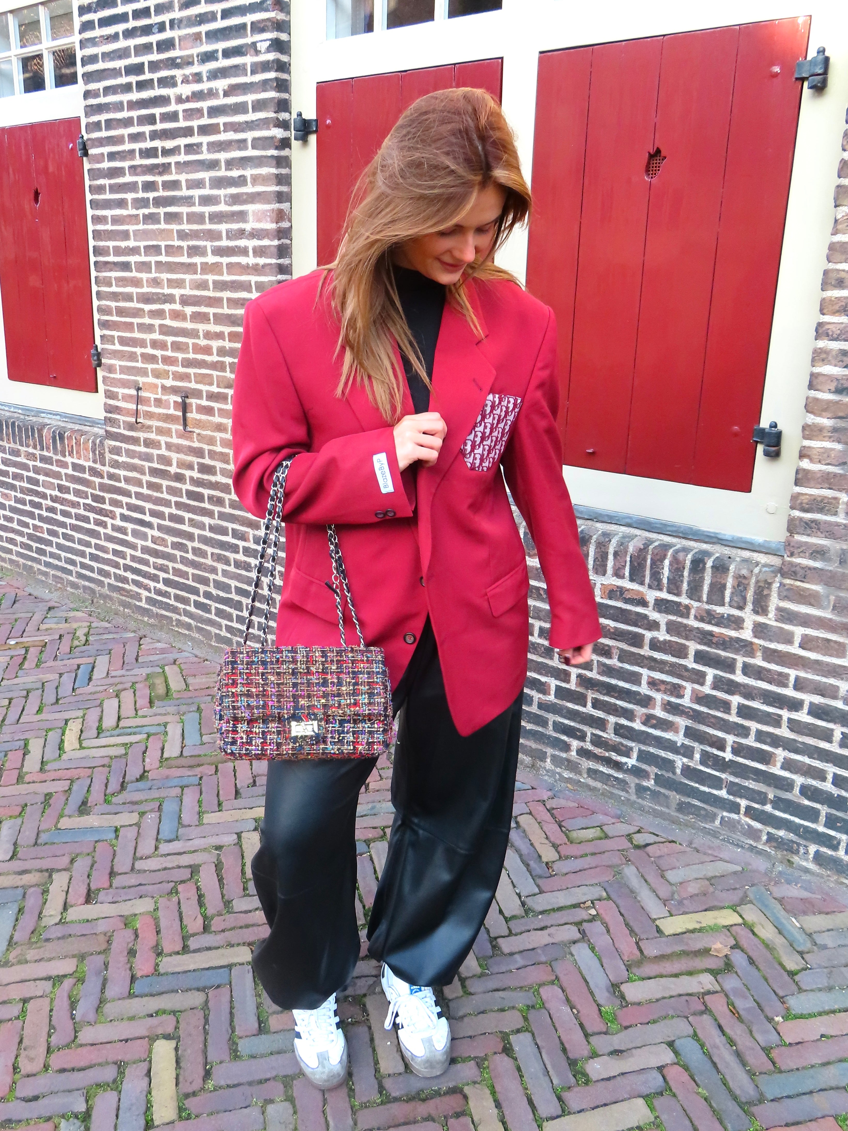 Red D blazer