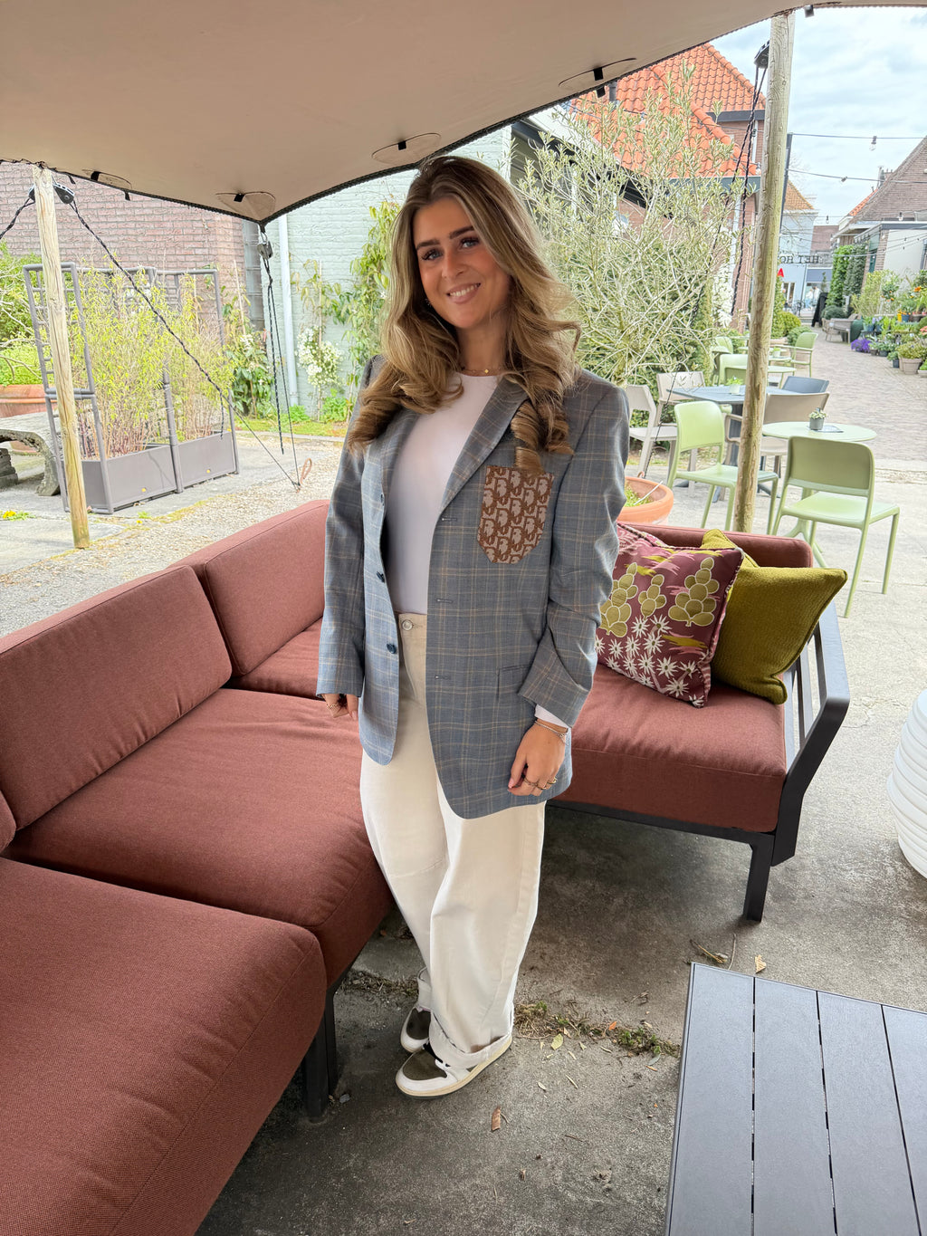 Brown D Signature Blazer