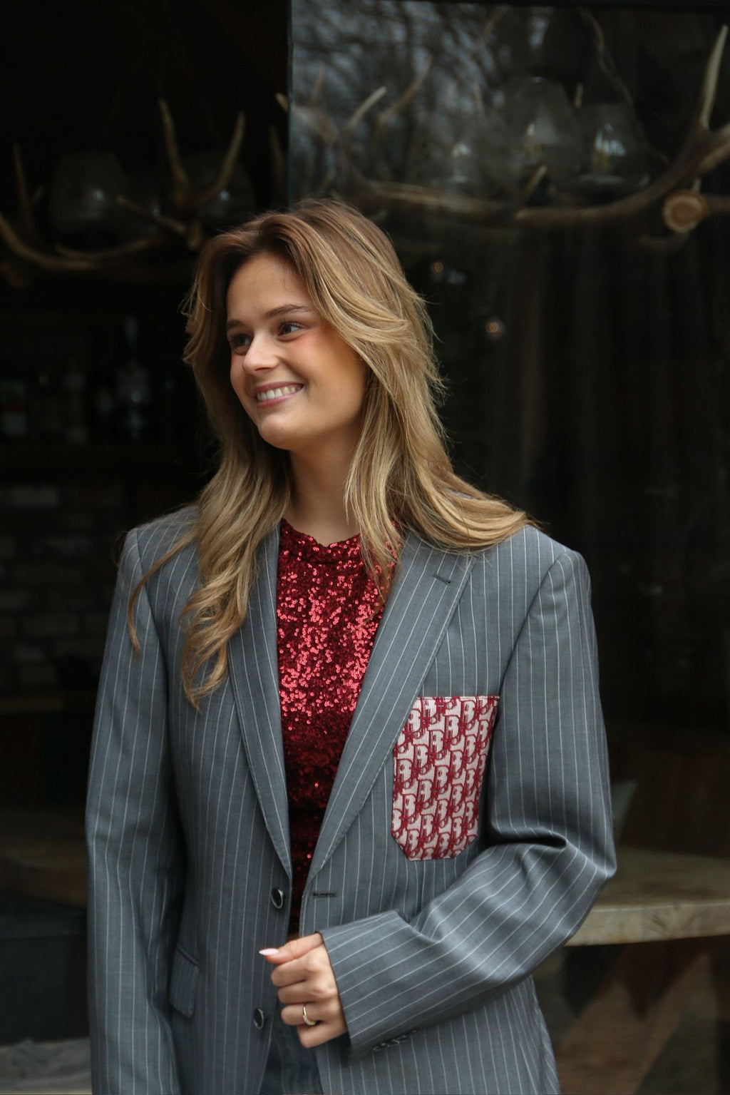 Burgandy D blazer
