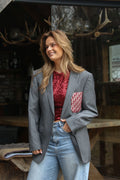 Burgandy D blazer